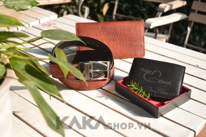 Thắt lưng da bò 2 mặt vàng đậm đen 201 5