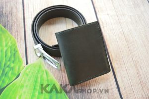 Ví da bò nam đứng cao cấp nâu xanh 310 2