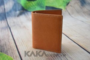 Ví da bò nam đứng cao cấp vàng bò 311